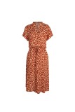 Summer Casual Short Sleeve Leopard Dress