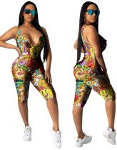 Summer Multi Color Sexy Sleeveless Bodycon Rompers