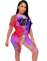 Summer Two Piece Matching Tie Dye Short Set