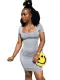 Summer Sexy Blank Tight Shirt Dress