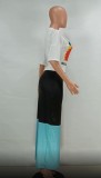Summer Multi Color Long Shirt Dress
