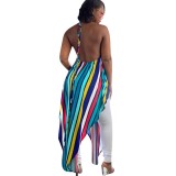 Sexy Multi Color Halter Long Top