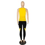 Summer Sports Two Piece Fitness Pants Set