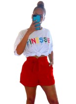 Summer Casual Print Shirt and Shorts Set