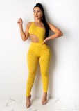 Sexy Two Piece Print Club Jumpsuit