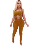 Summer Sexy Strings Cut Out Bodycon Jumpsuit