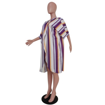 Summer Multi Color Striped Short and Matching Cover Up