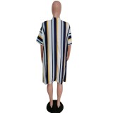 Summer Multi Color Striped Short and Matching Cover Up