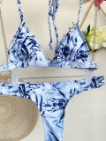 Sexy Two Piece Print Halter Swimwear