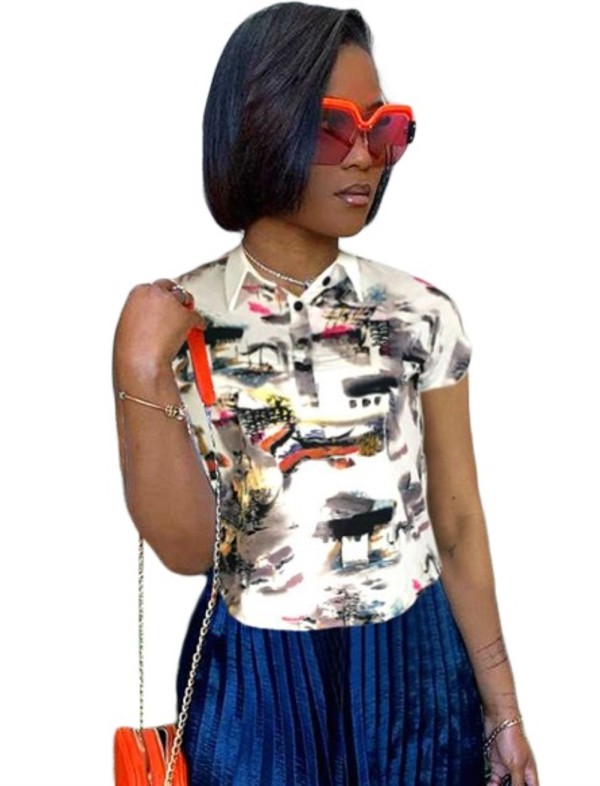 African Short Print Summer Shirt