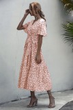 Summer V-Neck Floral Long Dress