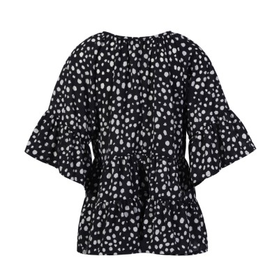 Summer V-Neck Print Loose Shirt