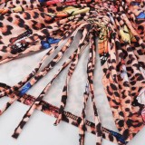 Sexy Leopard Butterfly Strap Mini Dress