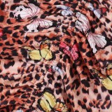 Sexy Leopard Butterfly Strap Mini Dress