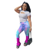 Casual Tie Dye Stracked Track Pants