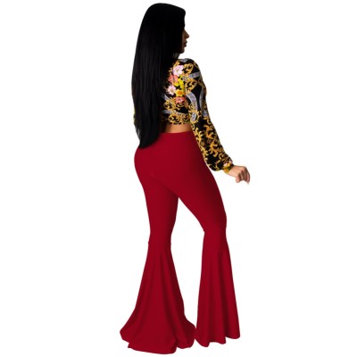 Sexy High Waist Flare Party Trousers