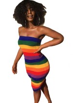Sexy Multi-Color Tube Dress
