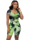 Sexy Tie Dye Two Piece Shorts Set