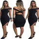 Sexy Cross Back Slit Mini Dress