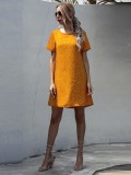 Summer Dot Print A-Line Short Dress