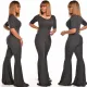 Summer Sheer O-Neck Flare Jumpsuit