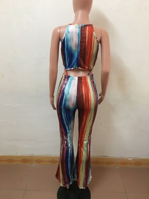 Sexy Multi-Color Halter Club Jumpsuit