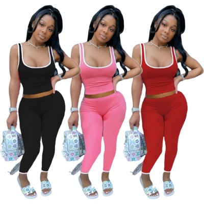 Summer Sports Tank Top and Matching Pants Set