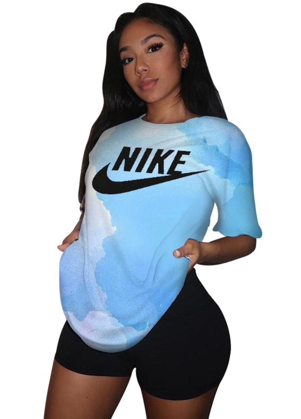 Summer Print Two Piece Biker Shorts Set Wholesale Two Piece - KissWhom.com