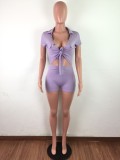 Summer Sexy Knot Bodycon Rompers with Face Cover