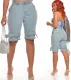 Light Blue High Waist Denim Shorts