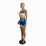 Sexy Colorful Sleeveless Casual Rompers