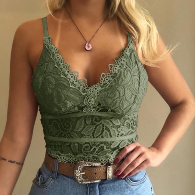 Lace Strap Crop Top