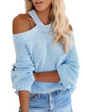 Solid Color Halter Loose Sweater