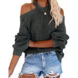 Solid Color Halter Loose Sweater