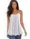 Solid Color Pleated Strap Vest