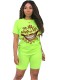 Summer Print Two Piece African Shorts Set