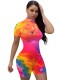 Sexy Tie Dye Rip Bodycon Rompers