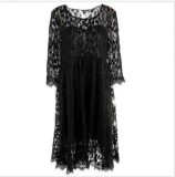 Summer Black Lace Pregenant Prom Dress