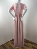 Summer Pink Pregenant Evening Dress