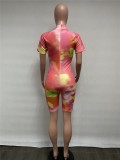 Sexy Tie Dye Rip Bodycon Rompers