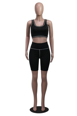 Summer Sexy Sports Crop Top and Shorts Set