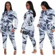 Tie Dye African Two Piece Pants Suit