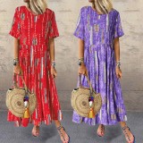 Summer Print Boho Long Dress