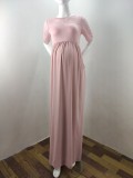 Summer Pink Pregenant Evening Dress