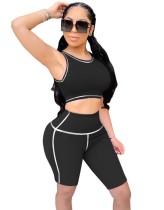 Summer Sexy Sports Crop Top and Shorts Set