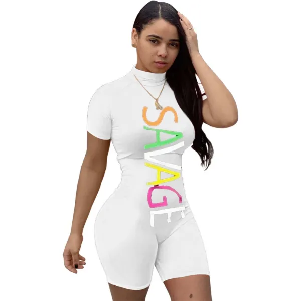 Sports Sexy Print Bodycon Rompers