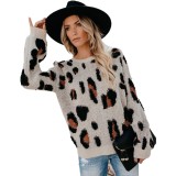 Regular O-Neck Leopard Sweater