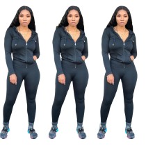 African Two Piece Long Sleeve Hoody Tracksuit
