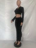African Two Piece Long Sleeve Stacked Pants Set
