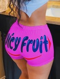 Summer Cute Print Sexy Snack Biker Shorts